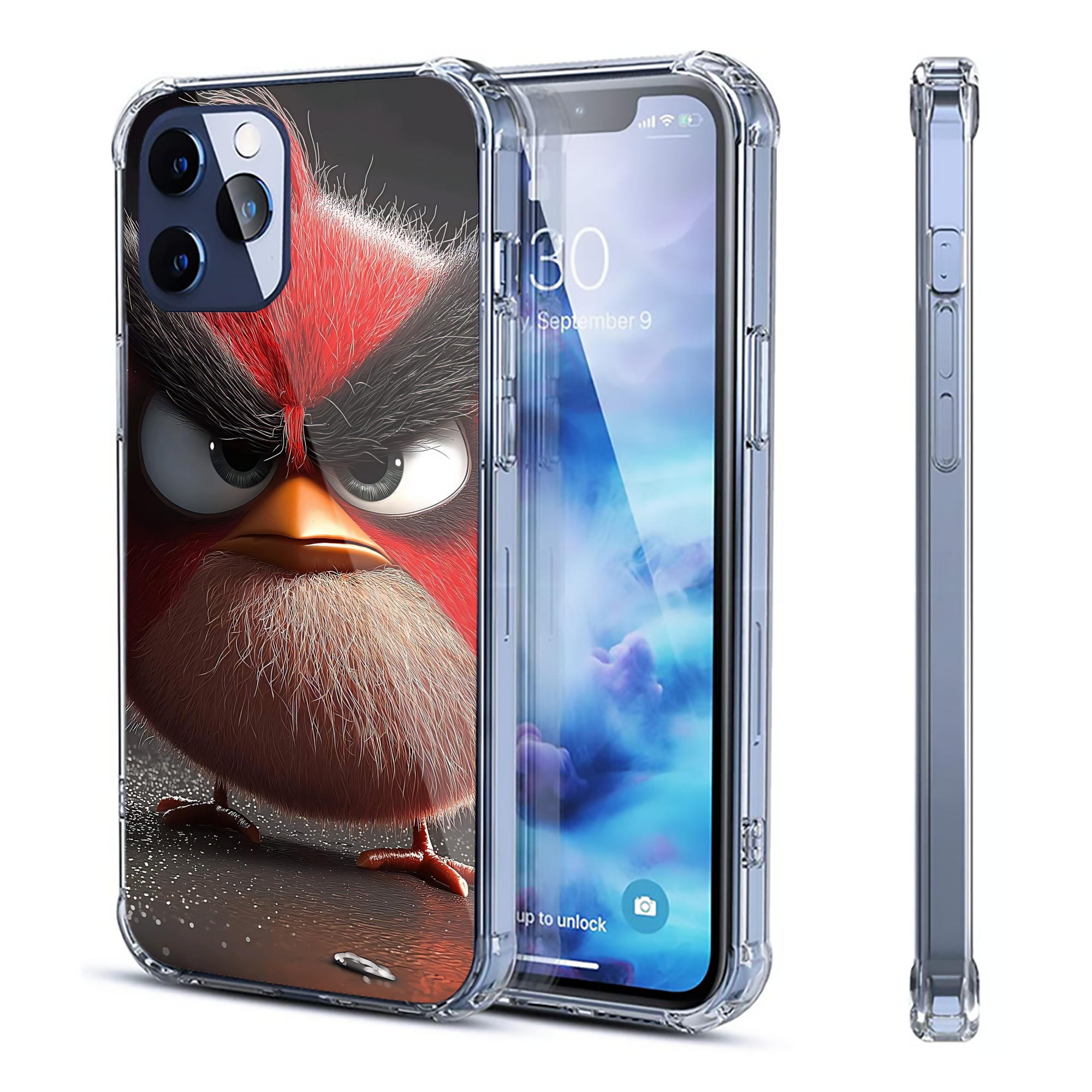 （画像用） Angry Birds アングリーバード 【iPhone 12シリーズ対応】透明スマホケース（クリアソフトケース）